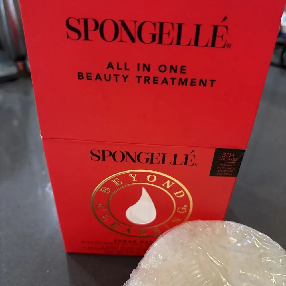 NIB| SPONGELLE Body Wash Infused Buffers Sugar Dahlia 2 Sponges 30+washes